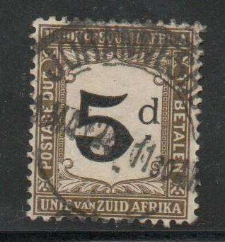 South Africa 1915, 5d postage due, good used