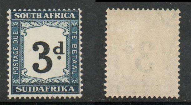 South Africa 1932, 3d postage due, black & Prussian blue (SUIDAFRIKA), MH *