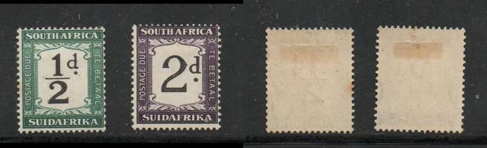 South Africa 1927 - 8, 1/2d, 2d postage due,  MH *