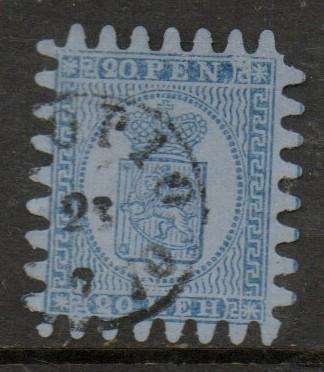 Finland, 1866, 20 Pen, blue, good used
