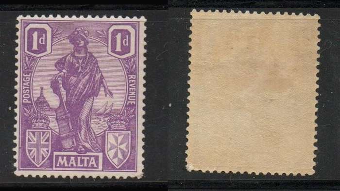 Malta, 1922, 1d, bright violet. MH *