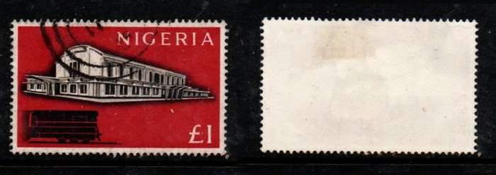 Nigeria, 1961. £1, Lagos Railway Station,  good used