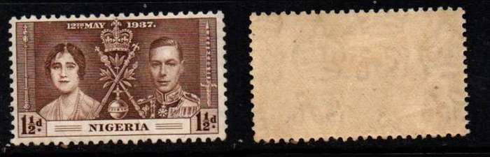 Nigeria, GVIR, 1937, Coronation, 1 1/2d lightly MH *