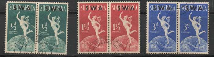 South West Africa 1949 U.P.U. Anniversary of S. Africa opt S.W.A used