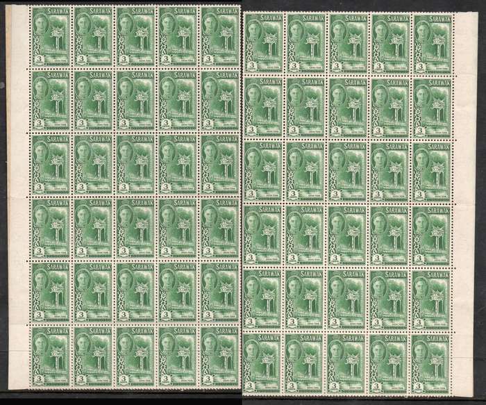 Morocco Agencies, French, GVR Jubilee, EVIIR 1/2d block, GVIR Coronation, MH* on page.