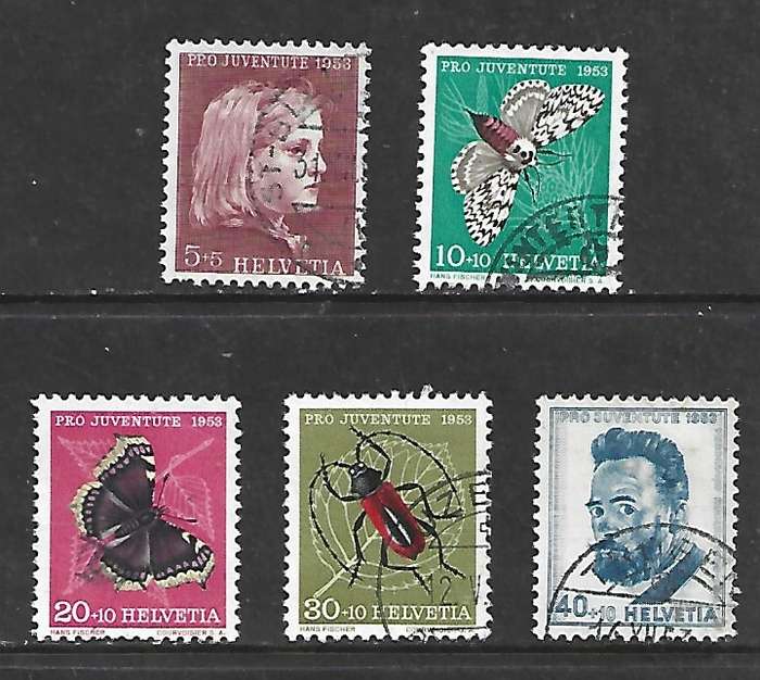 Switzerland, 1953 Pro Juventute, set of 5, used