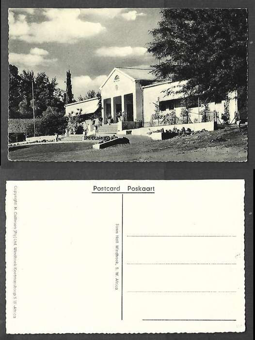 South West Africa, Town Hall Windhoek, post card, unused
