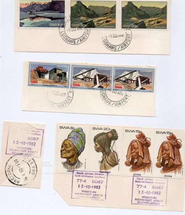 S. W. Africa  SOUTH AFRICAN AIRWAYS 15 - 10 -1982, JAN STRYDOM AIRPORT 9 III 82 (x2)