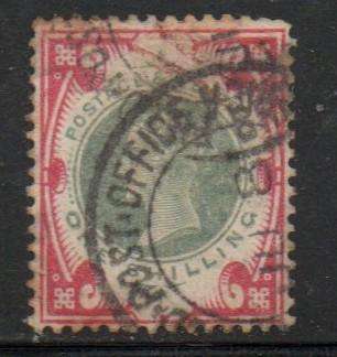 South Africa,1/- Jubilee, 1887 of G.B. used part FIELD POST OFFICE B.O. BRITISH ARMY S.AFRICA c.d.s.