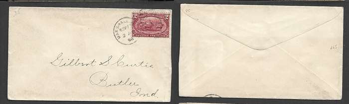 USA, 2c, MARSHALL... NOV 13 98 c.d.s > Butler, Ind (m/s)