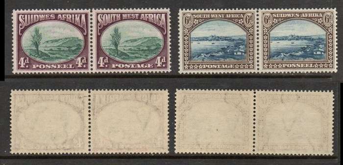 South West Africa. 1951,4d, 6d, pairs MNH **