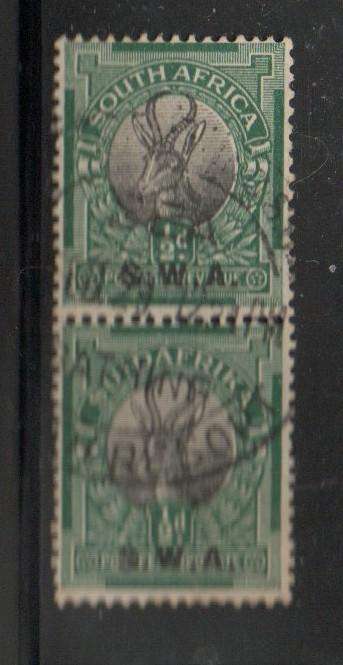 South West Africa. 1927, 1/2d of S.Africa (London ptg) perf 14 , opt  S. W. A, , used