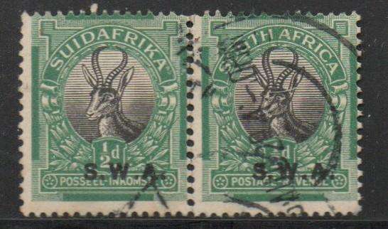 South West Africa. 1927, 1/2d of S.Africa (London ptg) perf 14 , opt  S. W. A, , used