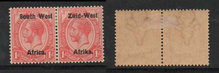 South West Africa 1923 1d of S.Africa pair opt South West Africa, setting 1, MH*