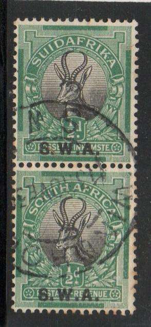 South West Africa. 1927, 1/2d of S.Africa (London ptg) perf 14 , opt  S. W. A, , used