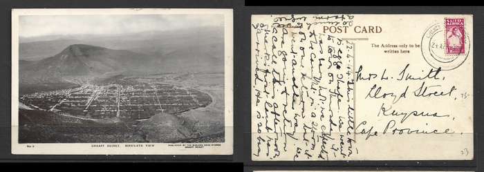 Graaff - Reinet, Bird's Eye View, used 1d GLENHARRY 24 AP 44 > Knysna