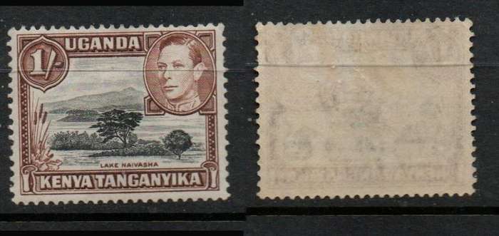 Kenya Uganda Tanganyika, 1950, 1/-, perf 13 x 12.5, deep black & brown, MH *