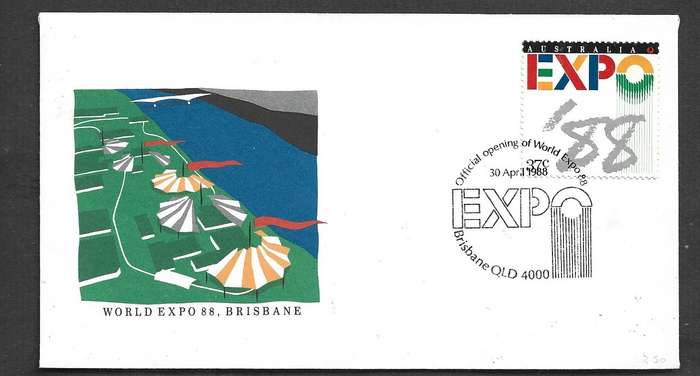 Australia World Expo 88, Brisbane, OFFICIAL OPENING OF WORLD EXPO 88 BRISBANE QLD 4000 cancel