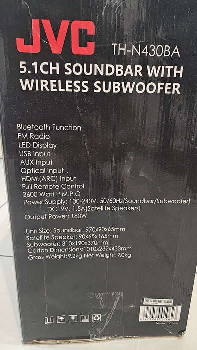 5.1CH Soundbar with wireless subwoofer