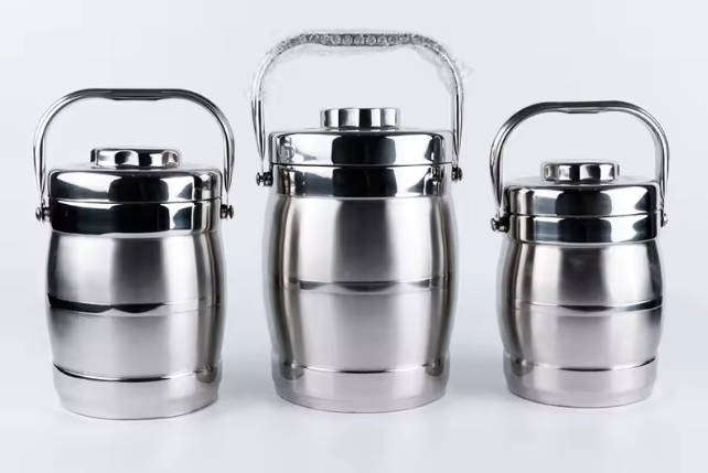 Stainless steel thermal lunchbox /hot food flask warmer /vacuum insulated food container 5.8L
