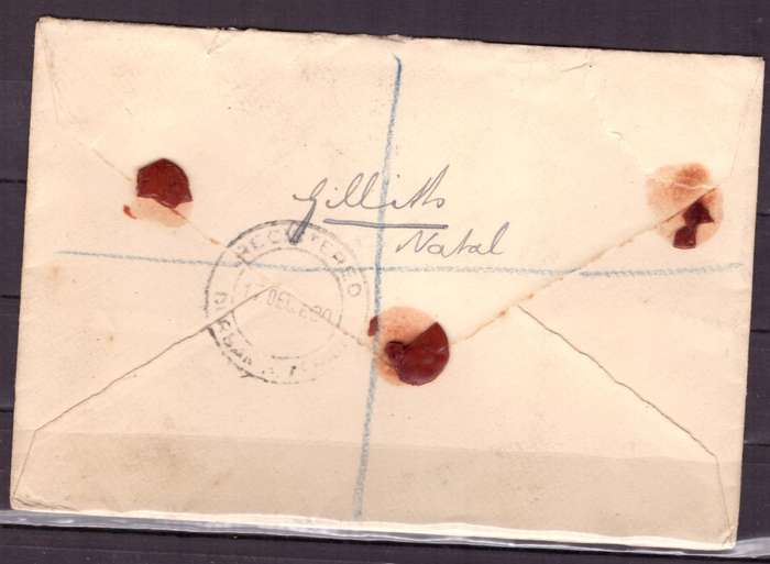 UNION  of South Africa.  Airmail from Durban to London 1930. Cover.
