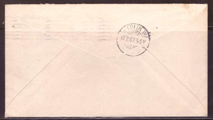 USA 1907 Cover from New York too  Berlin.