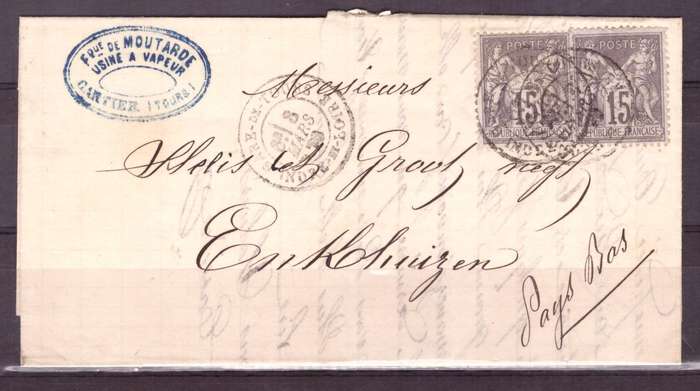 France. Folder, 1879  France to Holland