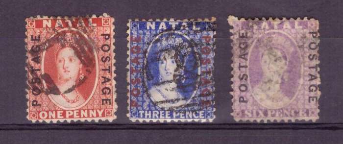 Natal , South AFRICA. SACC # 65-66-67. Used. Look Scan Mixed condition.