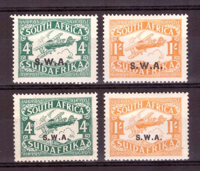 1930 SWA Airmail  [ NAMIBIA ]   SACC #95-96 and #99-100 MH.