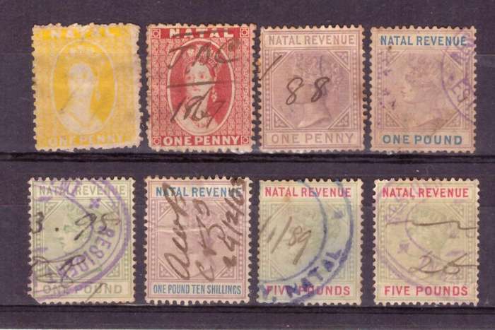 UNION of South AFRICA. NATAL Revenue stamps. Mixt condition.