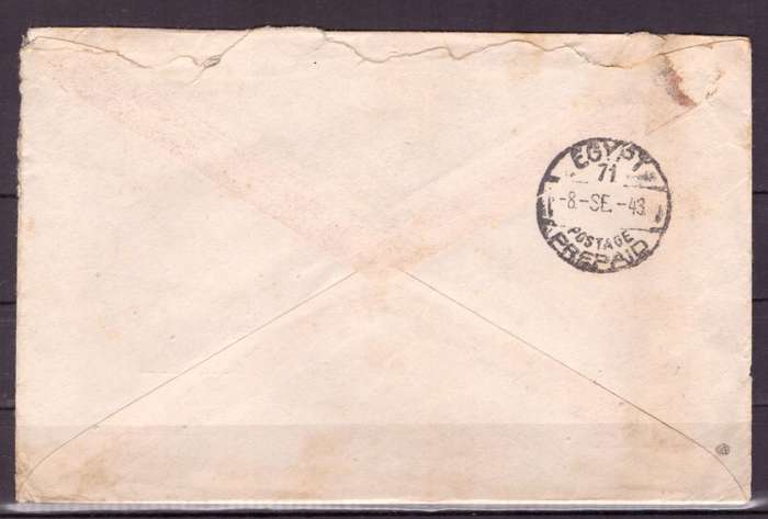 UNION  of South Africa. South African Army Post Offices in Egypt World War II