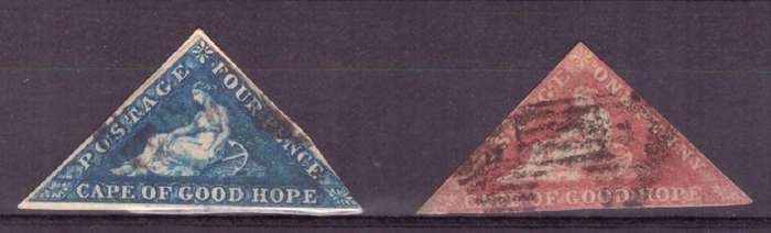 Cape of Good Hope Triangular issue 1853-1864.