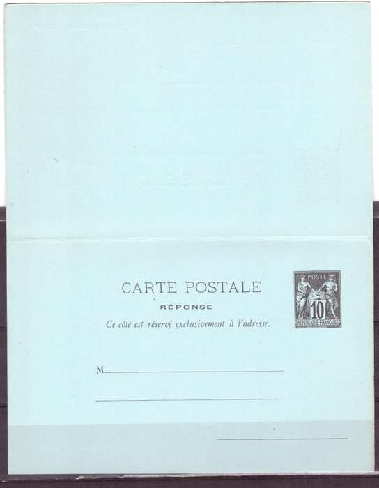 Post Cart  France . dabel 10c