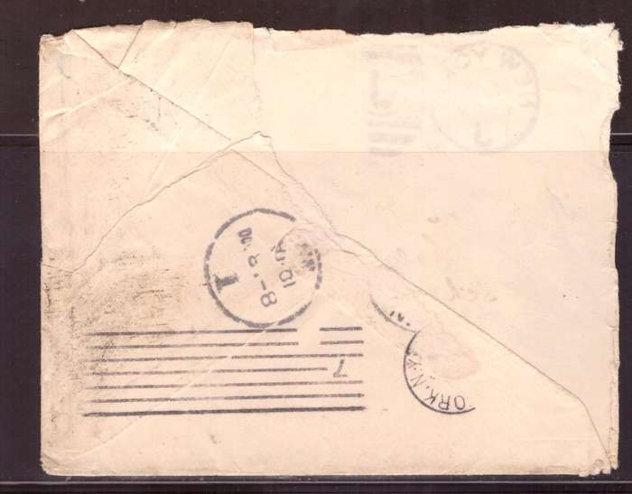 Orenge Free State  1900 COVER  from Windburg to New York . small demage on the beack.