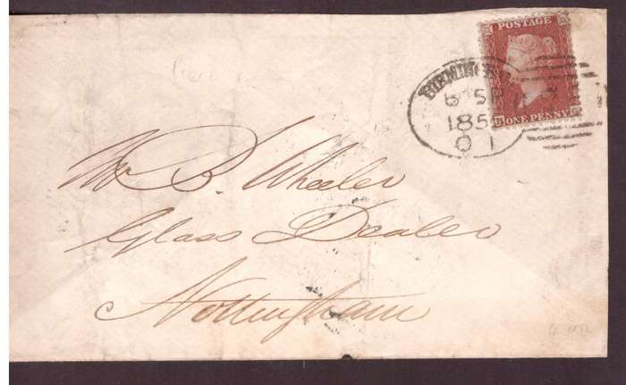 England cover 1855  from Birmingham to Nottecham