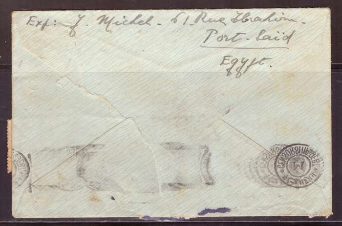 Egypt . Cover 1941 from Alexandria too Durban .Nice Censor. small demage.