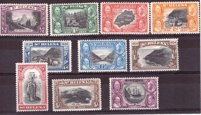 St. Helena. SG. # 114-123.. MH 1934