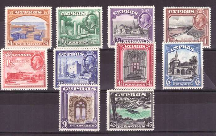 Cyprus.. SG. # 133-143. MH 1934