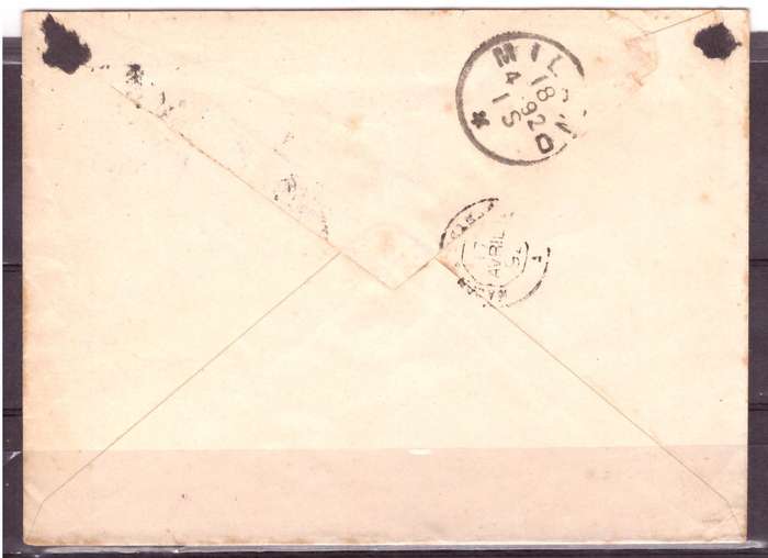 France to Italia 1892. Cover.