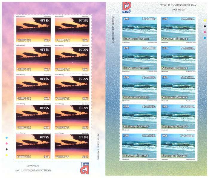 1998 NAMIBIA . SACC 258-261. MNH  set of 4 sheets.