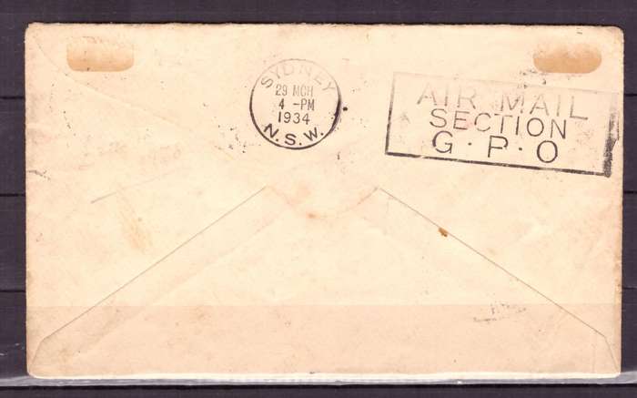 Rare Trans-Tasman Air Mail 1934.