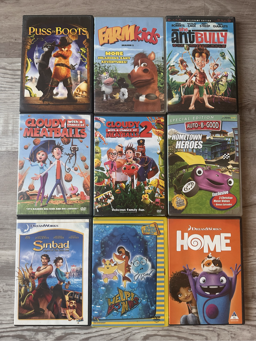 Variety of Kids DVDs