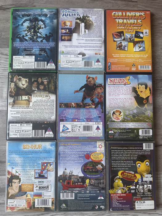 Variety of Kids DVDs