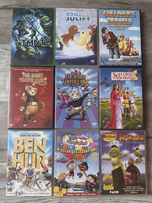 Variety of Kids DVDs
