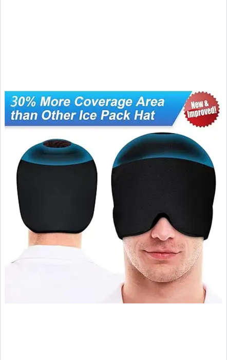 Headache and Migraine Relief Ice Cap Headache Ice Mask Hat for Migraines and Tension Headache Relief
