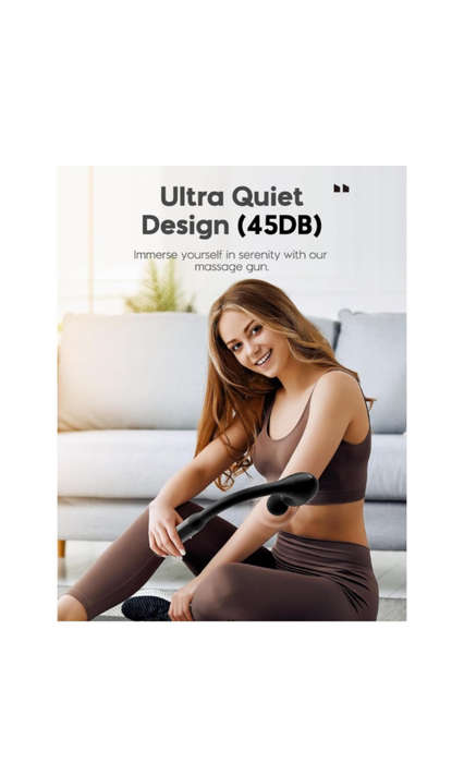 Massage Gun with Upgraded Extension Handle Deep Tissue Back Massager