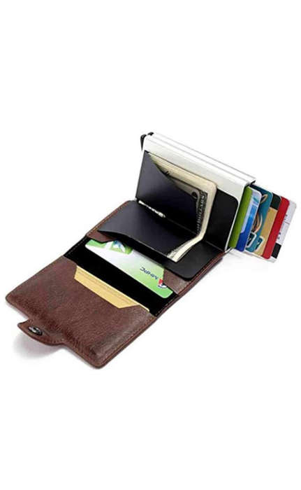 Credit Card Wallet With Double Pop-Up Card Holders
