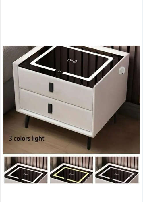 SMART SIDE TABLE WITH WIRELESS CHARGING STATION Nightstand