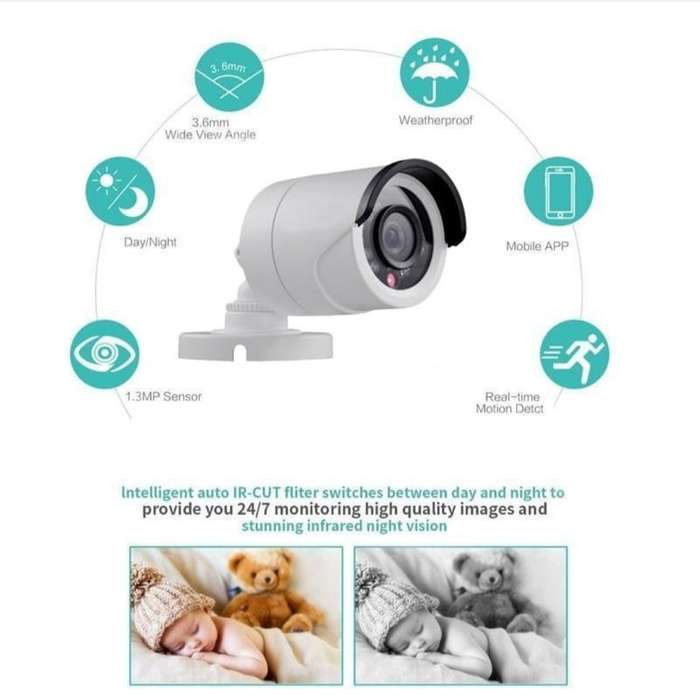 Jortan 4  Channel AHD 1080P CCTV Camera Surveillance Kit
