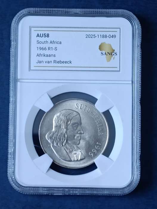 1966 South Africa , Silver R1 , Graded SANGS